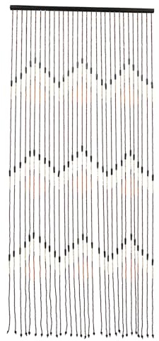 TkkMivcOC Bambus Perlenvorhang Türvorhang, Fadenvorhang Pflaumenblüten PerlenTürvorhang, Handgemachtes Einfädeln, Holzperlenvorhang für Wanddekorationen Raumtrenner, 35.43 x 76.77in