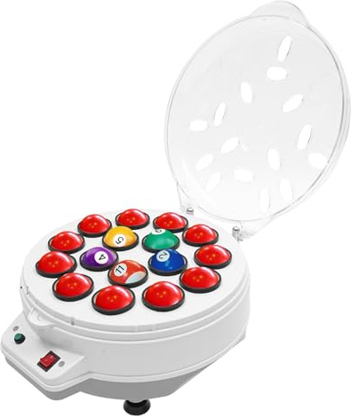 Cutycaty Poolball-Polierreinigungsmaschine, Poolball-Polierer, Poolball-Reiniger, Poolball-Reiniger-Poliermaschine, Automatischer Pool-Kugelreiniger/Snooker-Reiniger mit Kühlsystem, 16 Ball
