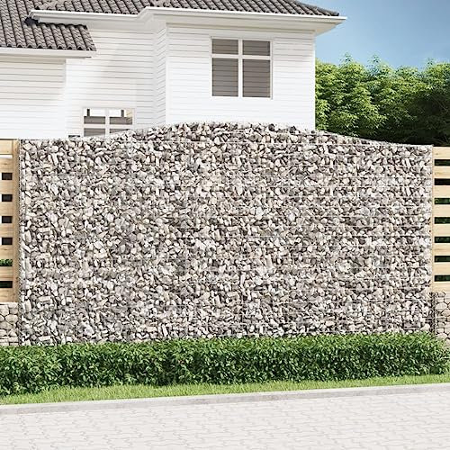 Juroupi Cesto Gabbione ad Arco 400x30x220/240 cm Ferro Zincato,Cesto Gabbione,Gabbione,Gabbione per Sassi,Gabbione Sassi -153411