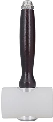 Jewelry Hammer, Rubber Mallet Hammer Wooden Handle Mallet Printed Leathercraft Nylon Leather Carving Framing for Flooring, Tent Stakes, Woodworking, Camping