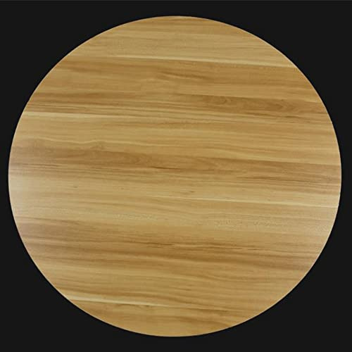 Grand plateau rotatif en bois de 120 cm - Assiette de service ronde robuste, plateau en bois pivotant, parfait pour le divertissement (couleur : noyer clair, taille : 60 cm)