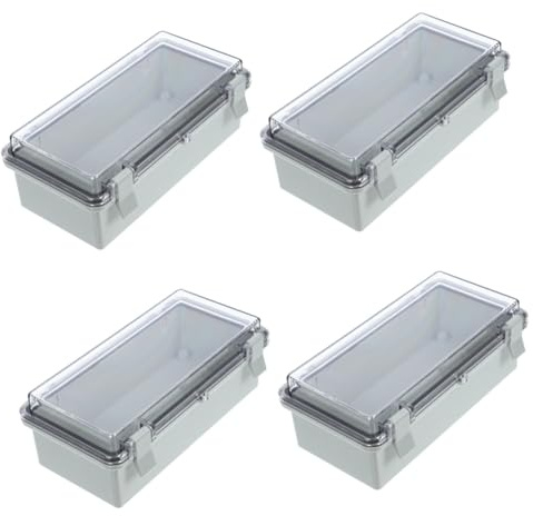 Ciieeo 4pcs Weatherproof Outdoor Junction Box Sealed Electrical Cable Enclosure for LED Billboards Tunnel Lights and Landscape Lighting Lightweight Portable Design Easy Installation