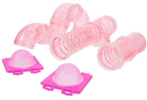 GALPADA Set Trasparente e Criceti 12 Modulare Pezzi in Gabbia Tunnel per Fai Plastica Labirinto da Te Accessori Ampliamento Gioco Osservazione Esterno Piccoli Animali Habitat