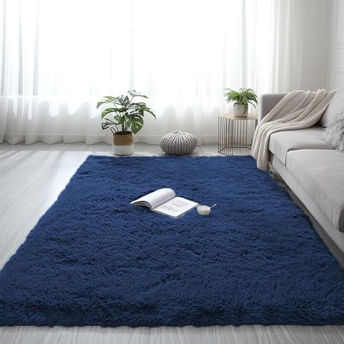 XIEMINLE Alfombras grandes para sala de estar, alfombras de felpa suaves y esponjosas, alfombras de pelo grueso, antideslizantes, no se desprenden, para dormitorio, cuarto de bebé, comedor (120 x 200