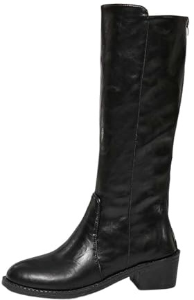 Generisch Bottines pour femme - Bottes d'équitation - Bottes de loisirs - Bottes d'hiver - Bottes de neige thermiques - Bottes western - Bottes de transition, Noir , 36 EU