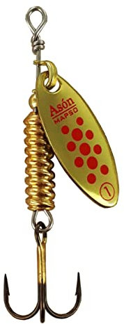 MAPSO - 5 Cucharillas de Pesca ASÓN-1 OR 2,5 GMS.