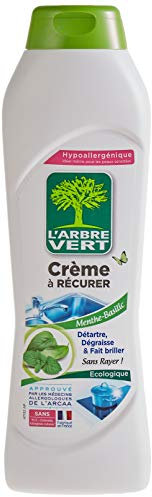 L'Arbre Vert Crème À Récurer au Carbnate de Calcium Menthe Basilic 500mL