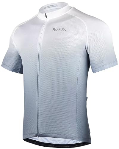 ROTTO Herren Radtrikot Fahrradtrikot Kurzarm Farbverlauf Serie