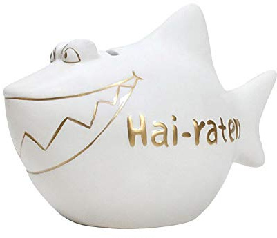 Spar-Hai als Spardose/Büchse ┼ witzige Geschenk-Idee zu Geburtstag und/oder Hochzeit (Hai-raten)