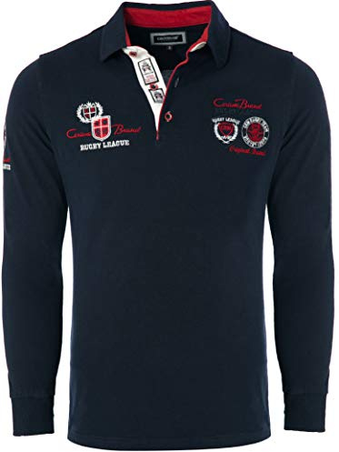 Carisma Langarm Poloshirt für Herren Baumwolle • Herren Langarmshirt mit Stickerei • Angenehmes Regular Fit Longsleeve für Büro und Freizeit