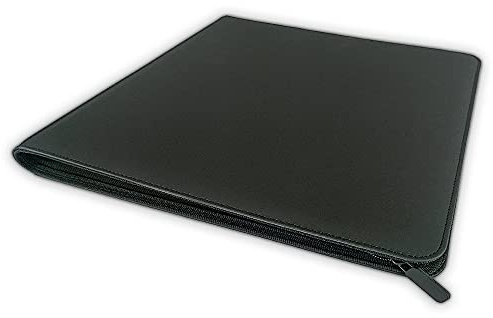Arkero-G® 12-Pocket Premium Playset Zip Binder Schwarz/Black - 460 Karten Album/Reißverschluss Portfolio - Sammelalbum Pokemon, Magic, Yugioh