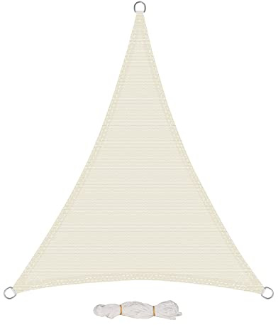 EUGAD Tenda a Vela Ombreggiante Parasole Protezione HDPE Raggi UV 95% per Esterno Giardino per Esterno, Giardino e Terrazza, Piscina