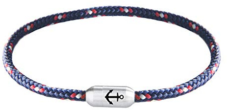Das Original Anker Segeltau-Armband, schmal & filigran, handgeflochten, für Damen & Herren, mit hochwertigem Magnetverschluss, 4 mm Durchmesser, in diversen Farben & Längen, maritim & elegant