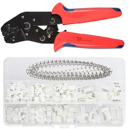 herramienta crimpadora SN-28B 0.1- 1 mm² en alicates de engarce Juego de herramientas-1550pcs 2.54mm Conectores y pines de engarce, 460pcs 2.54 mm JST-XH JST Conector Alta resistencia y buena dureza