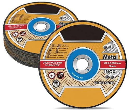 Virsus Dischi da Taglio per metallo e acciaio inox 1550, misura di 115x1,2 mm, attacco da 22,2 mm, dischi sottili flessibili Inossidabili disco professionali per Smerigliatrici Angolari e Flex (25)