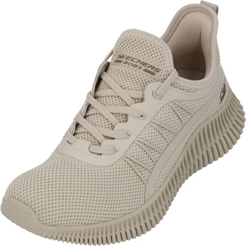 Skechers Bobs Geo New Aesthetics, Scarpe sportive Donna, Taupe Knit Synthetic Trim, 41 EU
