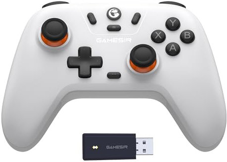 GameSir Manette sans fil Nova Lite, connectivité tri-mode, manette de jeu PC pour Windows PC/Switch/Stem/iOS/Android, avec déclencheur à effet Hall, DualVibration, Turbo, Motion (Blanc)