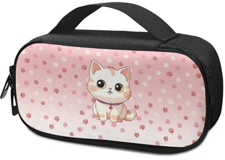 Suhoaziia Niedliche Katzen-Insulinkühler-Reisetasche mit Seitengriff, für Diabetiker, Organizer, Taschen für Insulinstifte, Diabetiker, Medikamente, Blutzuckermessgeräte oder andere Diabetikerbedarf