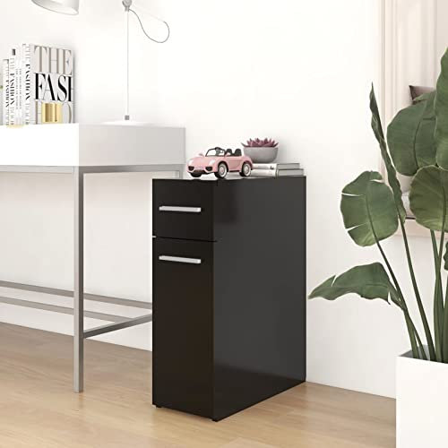 Juroupi Apothekerschrank Schwarz 20x45,5x60 cm MedizinschräNke Hausapotheke Schrank Arzneischrank Apothekerschrank Holzwerkstoff