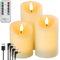 Forever Speed 3 Piezas Velas LED Recargable con Mando a Distancia, Regulable Velas Sin Llama con Cable de Carga USB para La Decoración Casera del Partido, Acampar, Boda, Regalos