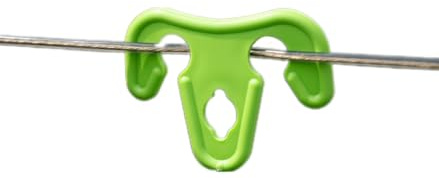 BiB Windproof Clothes Peg Hanger HOOK UPS - 30 Pack Green Washing Line Hooks for Indoor & Outdoor Use, Wrinkle-Free Drying (Pack of 30, Green)