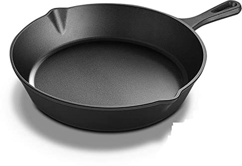 OQHAIR Pentola per minestra Padella in ghisa addensata, Mini Padella, Ghisa Non Rivestita, Padella in ghisa Antiaderente Fisica, Pentola Non Rivestita