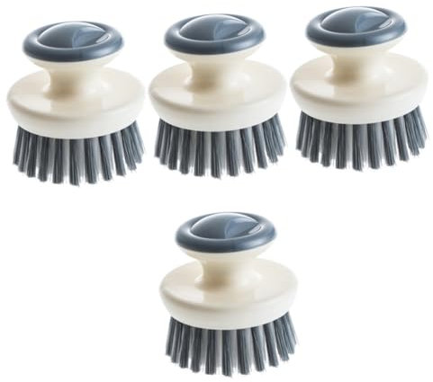 OKUMEYR 4pcs Basic Dish Brush Bowl and Dish Cleaning Brush Cutlery Kitchen Scrub Sponges Cleaning Sturdy Handle Non-Scratch Bristles for Kitchen