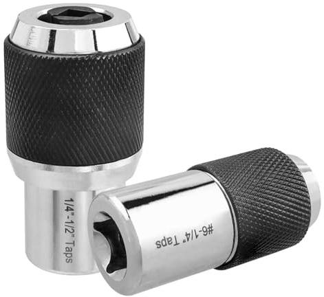 Mesee 2-Piece Adjustable Tap Socket Set, 3/8 Drive Socket Adapters Holder with Adjustable Jaws, Extractor Tool for Thread Taps, Reamers, Screw Extractors