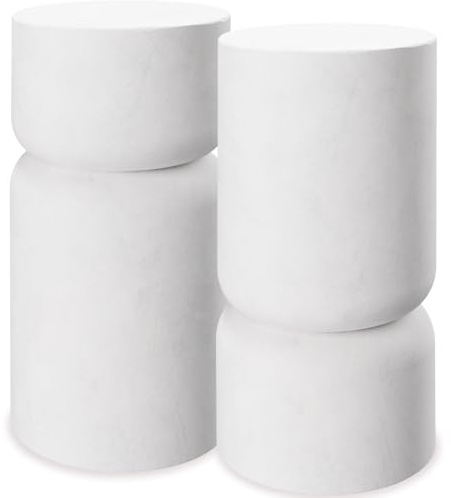 tectake® Table de Chevet Lot de 2, Table de Nuit Moderne 28 x 54,5 cm Petit Meuble Bout de canape Meuble d'appoint pour Salon, Chambre, Bureau, Dressing