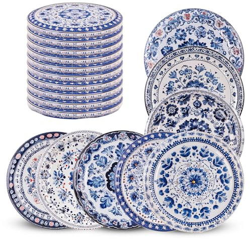 KADAX 10er Set Schraubdeckel TO82 ⌀ 82mm Blau/Weiß – Twist-Off Ersatzdeckel für 235-900ml Einmach- & Marmeladengläser | Luftdicht & Spülmaschinenfest