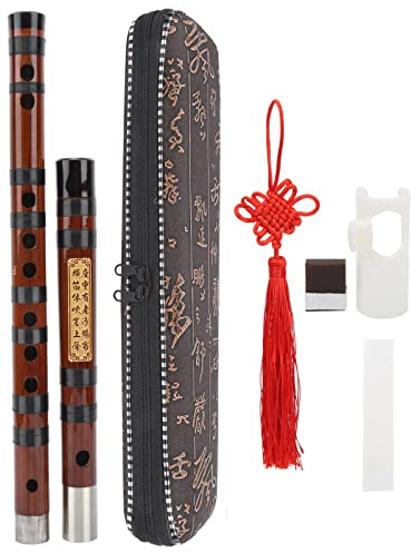 MTLAVISHY Professional F Key Bamboo Flauta Exquisito Instrumento musical ideal para actuaciones musicales y práctica Hecha de 8 años de bambú amargo seco con conector de