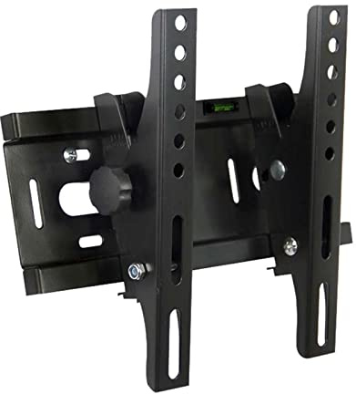 Soporte de pared inclinable ajustable para TV de plasma LED LCD de 14 a 32 pulgadas, VESA 200 x 200, diseño que ahorra espacio, fácil instalación, compatible con la mayoría de marcas de televisores