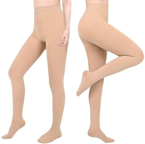 Evolyline 20-30mmhg Medizinische Kompressionsstrümpfe Damen Herren leggings | Klasse 2 Geschlossenem Zehe Kompressionsstrümpfhose Kompressionsleggins Damen Lipödem Stützstrümpfe Für Krampfadern, Ödeme