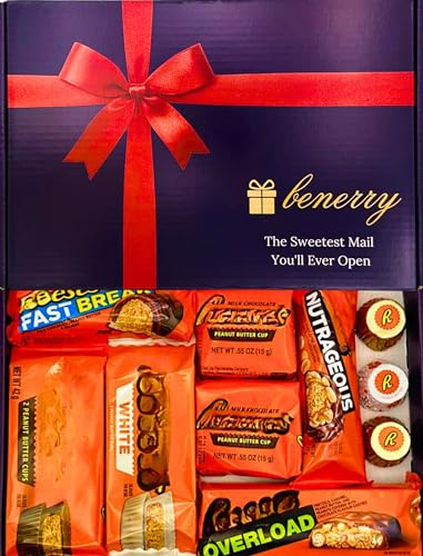 Luxury Chocolate Letterbox Gift – 10 American Peanut Assorted Chocolates – Gift for Birthdays, Father’s Day, Mother’s Day, Christmas, Thank You, Him, Her, Kids