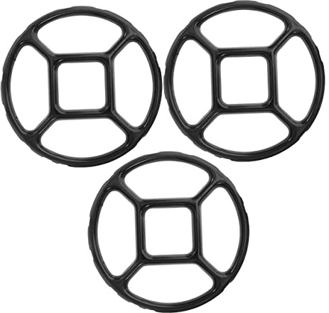 FUNNETOYU Anillos para Wok para Estufa de Gas, Soporte Antideslizante de Esmalte Negro, Paquete de 3 Piezas, Distribución de Calor Uniforme para Cocinas de Gas Pequeñas