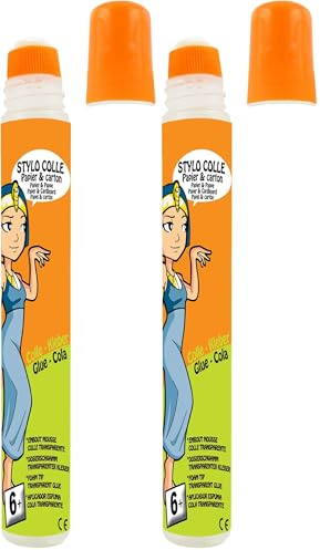 Cléopâtre - CT50SC - Stylo Colle transparente 50g (Lot de 2)