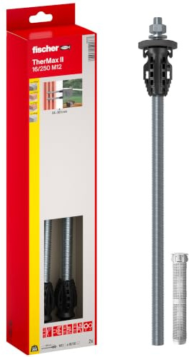 Fischer TherMax II 16/250 M12 | per Fissaggio a Taglio Termico su Cappotti 64-300 mm | Per Carichi Pesanti | 2 Pezzi