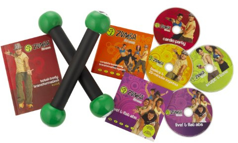 Zumba Fitness DVD Exercise Kit includes toning sticks