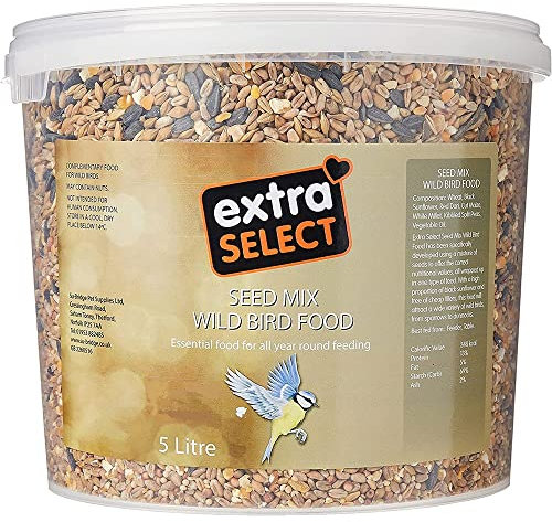 Extra Select Seed Mix Wild Bird Food, 5 Litre (Package may vary)