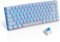 UrChoiceLtd mechanische Gaming-Tastatur AK33 mit USB-Anschluss, LED-Hintergrundbeleuchtung, Anti-Ghosting-Funktion, Blaue oder Schwarze Tasten, weiß Blue Switch
