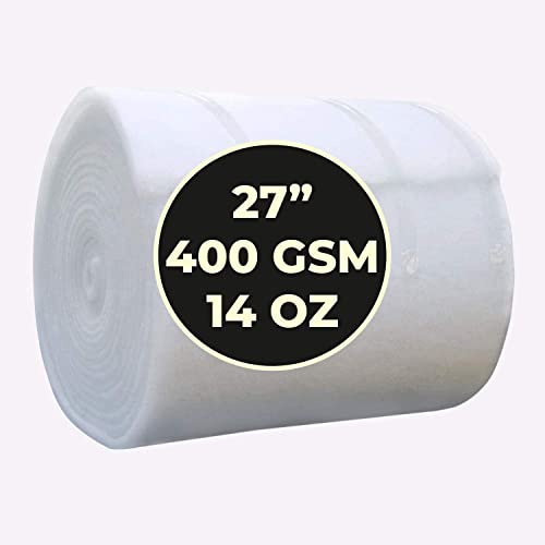 NightComfort Wattenrolle aus Polyester, feuerhemmend, hypoallergen, für Polsterung, Quilten, Polstermöbel, 68,6 cm / 137,2 cm breit (68,6 cm breit, 400 g, 20 m)