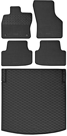 Passende Gummimatten und Kofferraumwanne Set geeignet für Seat Leon ST (Kombi) ab 2020 EIN Satz