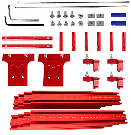 CDIYTOOL Ensemble de joints de rail de guidage en aluminium extrudé 1200 mm et connecteurs de rail de guidage pour projets de menuiserie, compatible avec les scies à rails M Akita/F estool/T riton