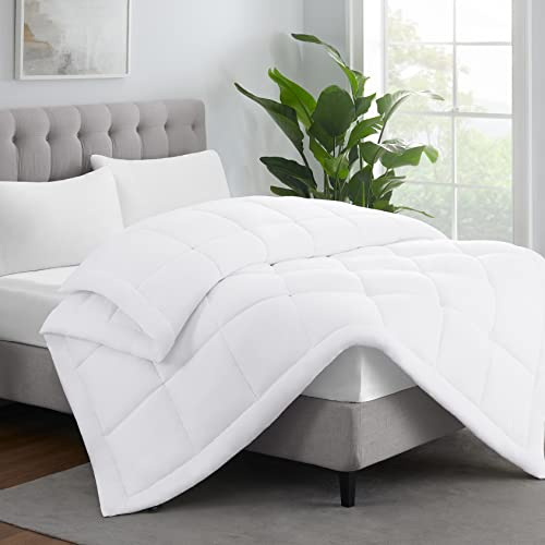 Serta ComfortSure - Edredón Alternativo de plumón, Relleno de edredón Suave Cosido en Caja, edredón Acolchado Individual XL con 4 pestañas en Las Esquinas, Ropa de Cama para Todas Las Estaciones,