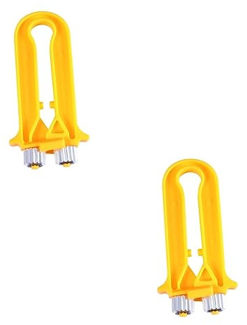 DOITOOL 2stücke Beekeeping Drahtspanner Für Rähmchen Einstellbarer Kabelspanner Crimper Orange Für Effektive Spannung Von Rahmen-drähten Kunststoffgriff Metallräder