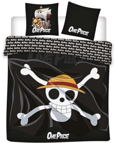 One Piece Jolly Roger Funda Nórdica Cama 150 240x220 + 2 Fundas Almohada