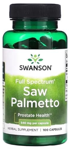 Swanson Palmetto Spectre Complet 540mg - 100 capsules | Complément alimentaire naturel pour la santé de la prostate et l'équilibre hormonal