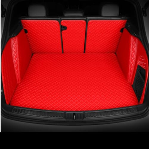 kofferraummatten Für Golf Alle Modelle Für Golf 6 7 5 Für GTI Für Golf R Variant Cabrio Tour Plus Wagon Stamm Matten Kofferraum schutzmatte (Farbe : Red4)