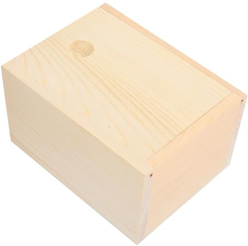 PAREKS Joyero Grande Organizadores Soporte Madera Joyería Caja Embalaje Extraíble Sólida Cajas Almacenamiento Universales Cristal Té Estuche Pendientes Organizador Pendientes