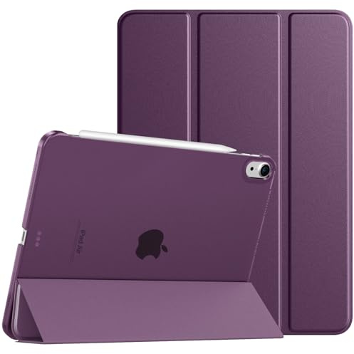TiMOVO Funda para iPad Air 11 Pulgadas (M4 2026/M3 2025/M2 2024), iPad Air 5ª/4ª Generación (2022/2020) 10,9 Pulgadas, Cubierta Trasera Tableta Inteligente con Auto Estela/Sueño, Morado Oscuro